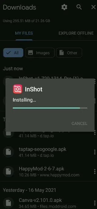 Installing InShot Pro