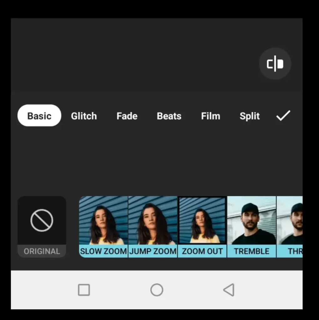 New variety of Effect in InShot Pro APK